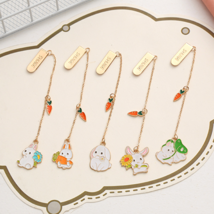 Cute Sunny Rabbit Metal Bookmark