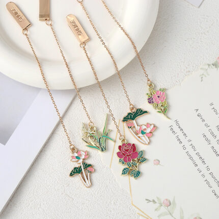 Flower Metal Clip Bookmark