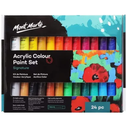 Mont Marte Acrylic Colour Paint Set Signature 24pc × 36ml