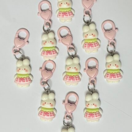 Cute Bunny Love Lock Bag Pendant