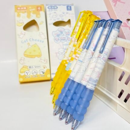 Cute Cat Fish Kawai 4pcs Gel Pen Set