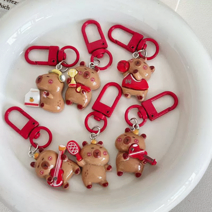 Capybara in Chill Mood Bag Pendants