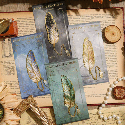 Vintage Feathers Bronzing Metal Bookmarks