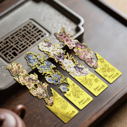 Cute Butterfly Blossoms Metal Bookmark
