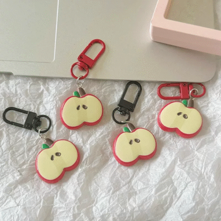 Apple Sliced Mini Bag Pendant