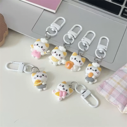 Cute Chef Cat Bag Pendant