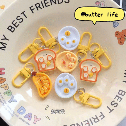 Cute Egg Banana Platter Bag Pendant