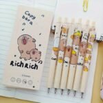 Capybara Cute 6pcs Gel Pen Set - Image 4