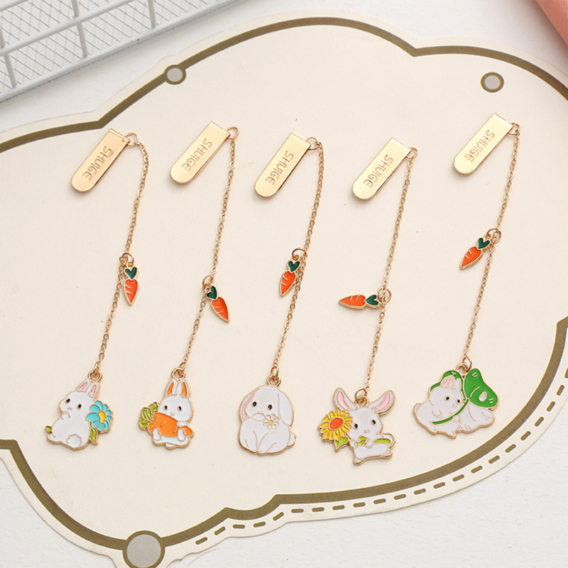 1089578566-1966487355.png Cute Sunny Rabbit Metal Bookmark - Image 1