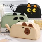 Cute Capybara Panda Cat Large Capacity Pencil Case