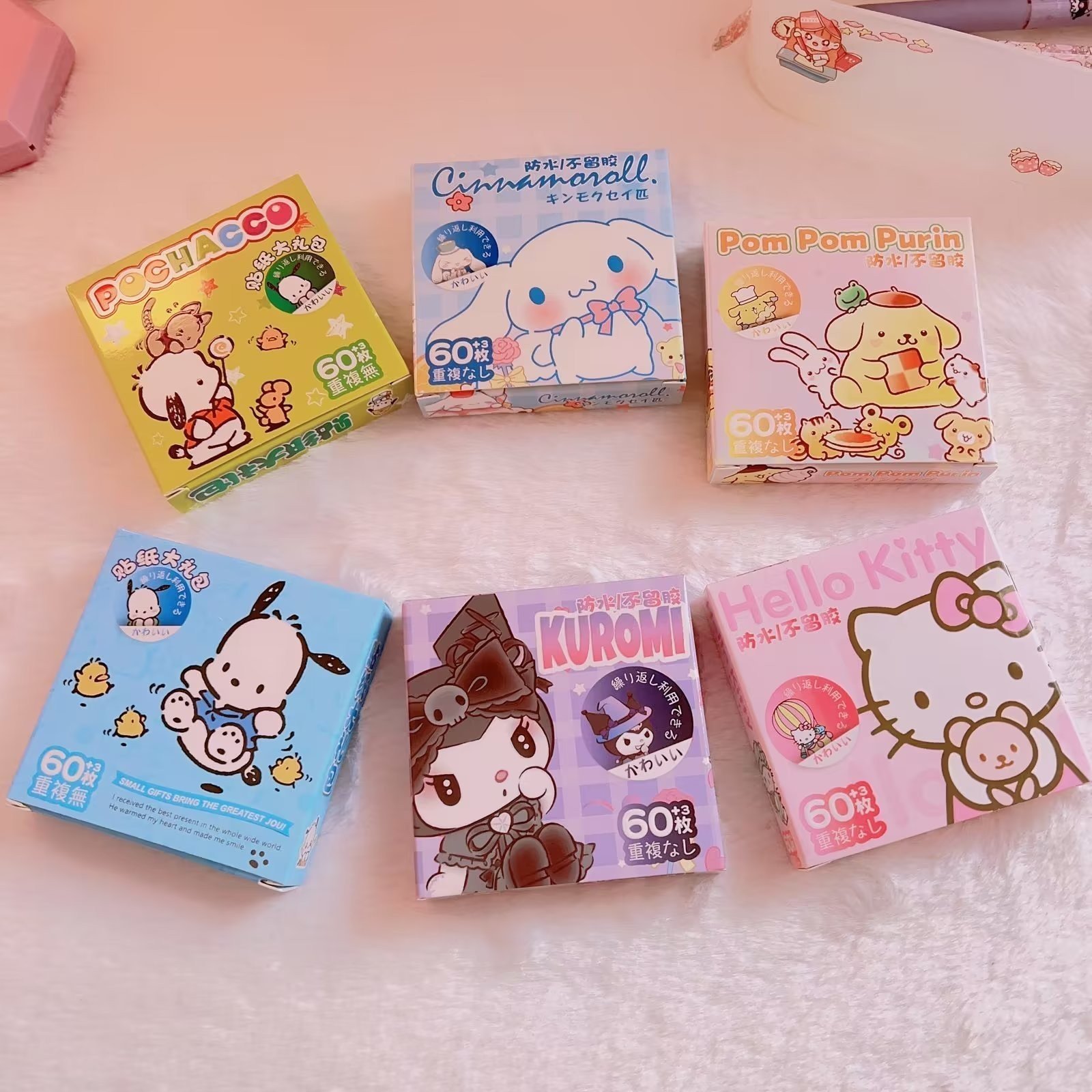 1089769753-159567045.jpg Cute Sanrio Pokemon 60pcs/box Stickers - Image 1