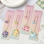 Cute Flowers Metal Bookmark