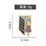 Starry Night Enamel Brooch Pin - Image 4