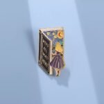 Starry Night Enamel Brooch Pin - Image 2