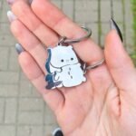 Couple Cuddling Cat Keyring Set - Image 6