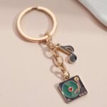 Cute Metal Music Player Keyring