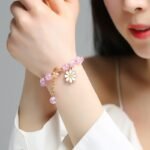 Crystal Flower Beaded Bracelet - Image 3