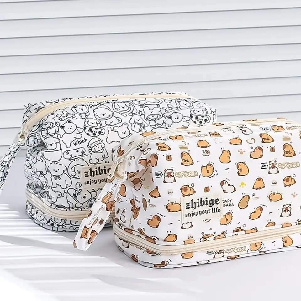 FB_IMG_1722497568462-1.jpg Capybara Large Capacity Cosmetic Bag/Pencil Case - Image 1