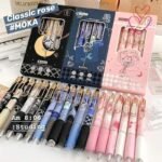 European Style Vintage Rose 6pcs Gel Pen Set