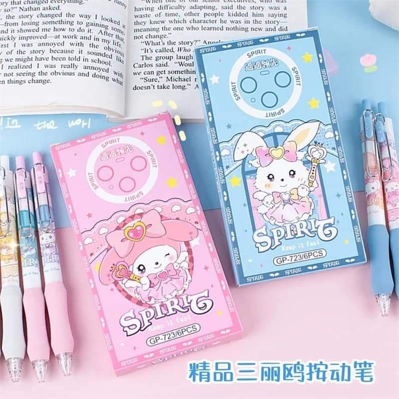 FB_IMG_1722507147307-1.jpg Sanrio 6pcs Gel Pen Set - Image 1