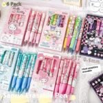 Sanrio Kawai Erasable 6pcs Blue ink Pen Set - Image 8