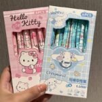 Sanrio Kawai Erasable 6pcs Blue ink Pen Set - Image 3