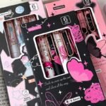 Vintage Rose Butterfly 6pcs Gel Pen Set