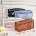 Transparent Mesh Pencil Case