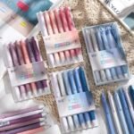 6Pcs/Set 0.5mm Cute Morandi Color Press Gel Pen