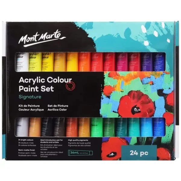 Mont Marte Acrylic Colour Paint Set Signature 24pc × 36ml