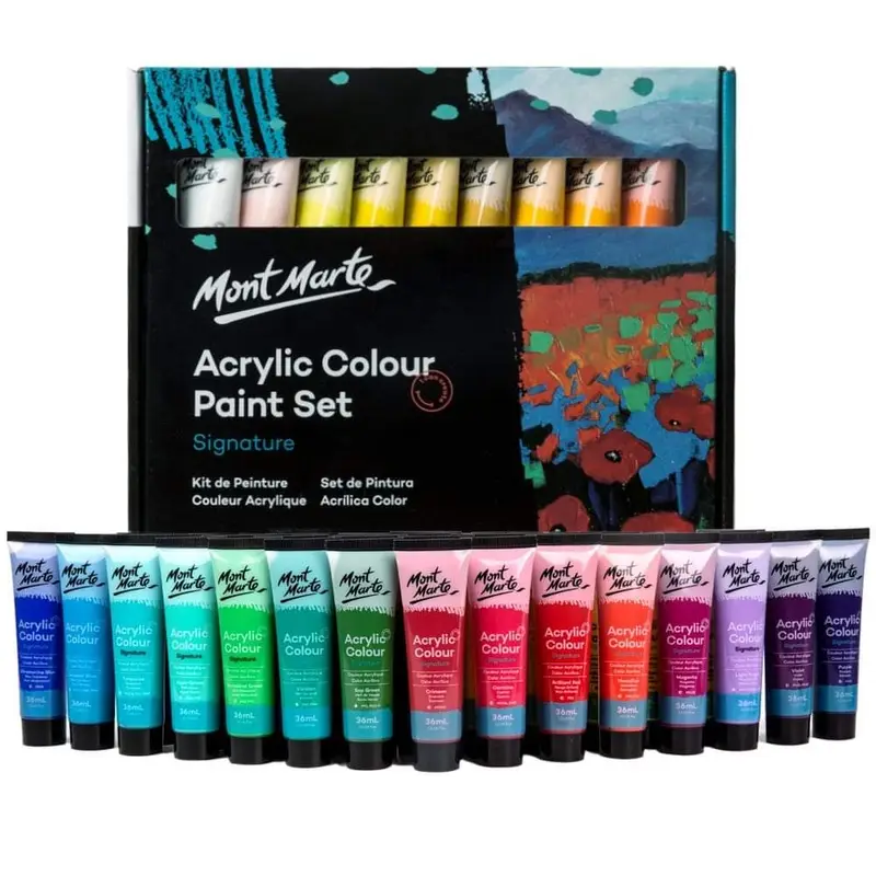 FB_IMG_1722538412153.webp Mont Marte Acrylic Colour Paint Set Signature 36pc × 36ml - Image 1