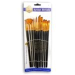 KEEP SMILING PROFESSIONAL MIX ARTIST NYLON HAIR 12pcs BRUSH SET