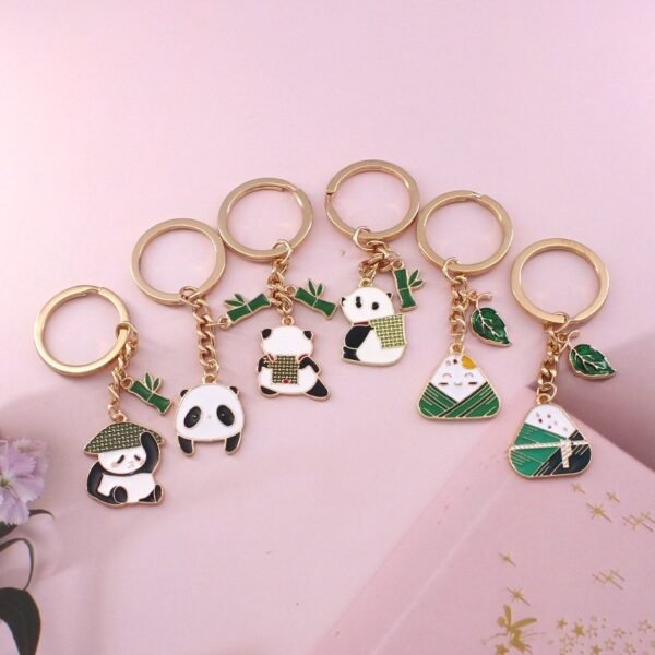 Panda Metal Keyrings