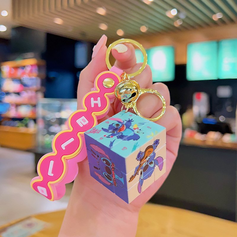 IMG-20241108-WA0021.jpg Cute Stitch Rubiks Cube Keyring - Image 1