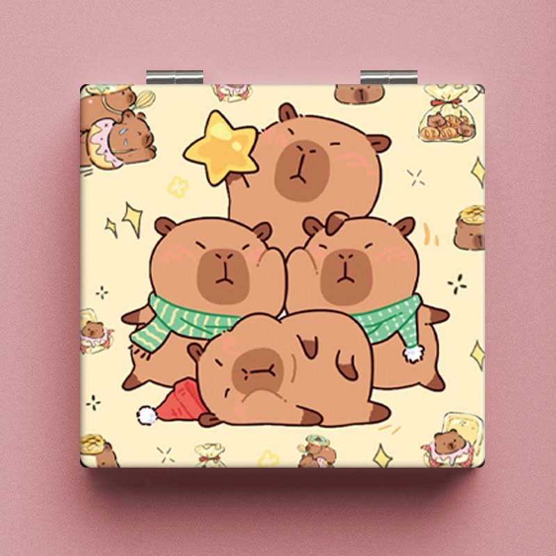 IMG-20250517-WA0079.jpg Cute Capybara Foldable Pocket Mirror - Image 1