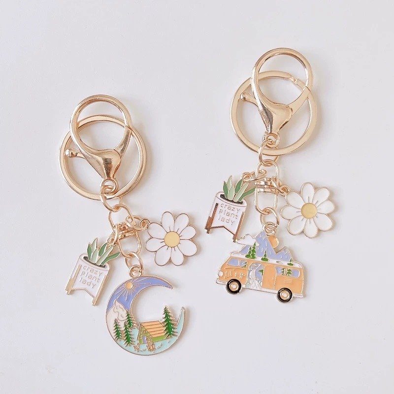 IMG_1040.jpeg Dreamy Camping Charm Keychain 🌼🏕️ - Image 1