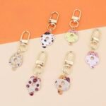 Donut Cat Metal Keyring