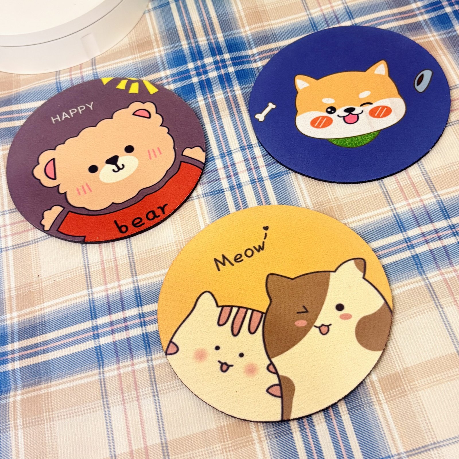 IMG_1484-scaled-1.jpeg Cute Bear Cat Dog Heat Resistant Table Coaster 12cm - Image 1
