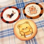 Cute Bear Dog Capybara Heat Resistant Table Coaster 12cm