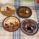 Cute Hello Kitty Puppy Crochet Print Heat Resistant Table Coaster 12cm