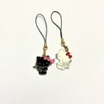 Black White Hello Kitty Phone Charms