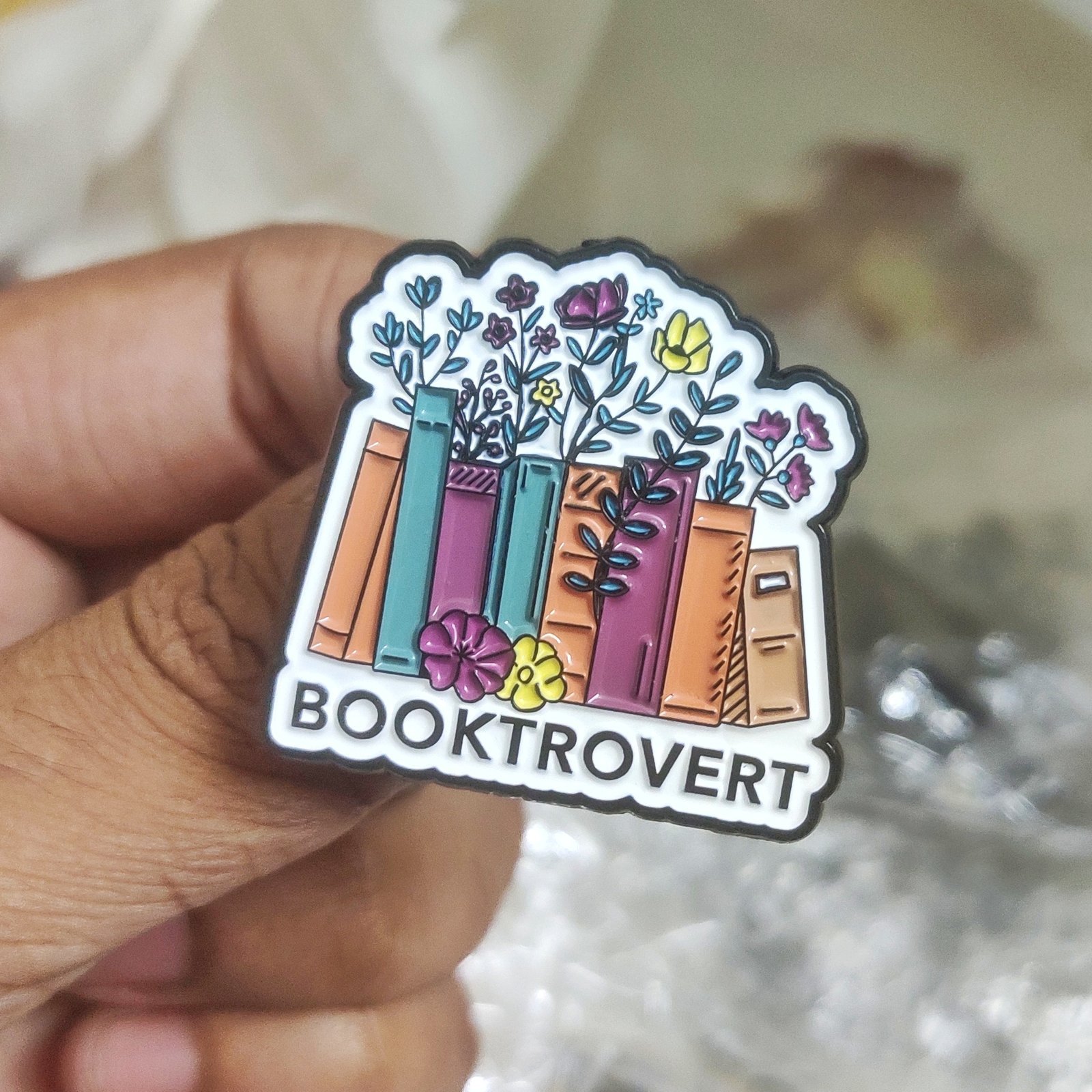 IMG_20241002_194913-01.jpeg Booktrovert Enamel Brooch Pin - Image 1
