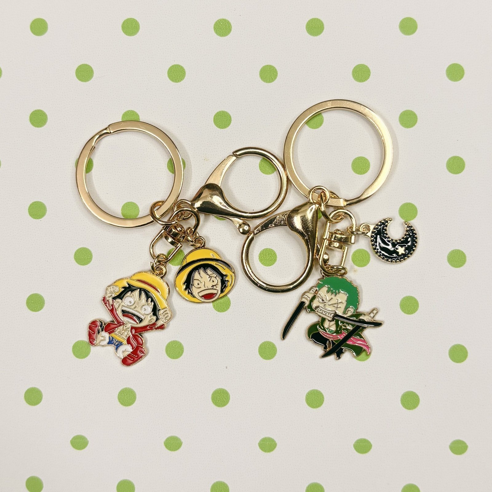 IMG_2410-scaled-1.jpeg Luffy & Zoro One Piece Metal Keyring - Image 1