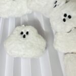 Cute White Ghost Plush Bag Pendant - Image 3