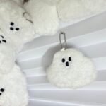 Cute White Ghost Plush Bag Pendant - Image 4