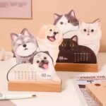 2026 Cute Cat Puppy Desk Calendar