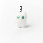 Cute White Cat Plush Bag Pendant - Image 6