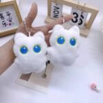 Cute White Cat Plush Bag Pendant