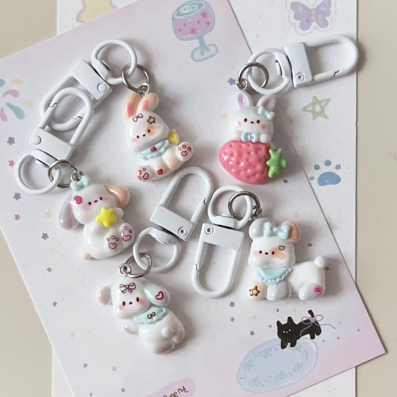 IMG_9216.jpeg Cute Puppy Rabbit Bag Pendant - Image 1