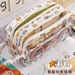 Kawai Transparent Front Large Capacity Pencil Case - Image 4